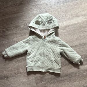 Carter's Quilted Mint Hoodie with Ears